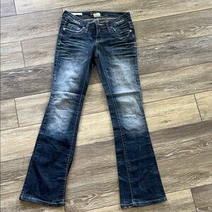 decree low rise boot cut jeans